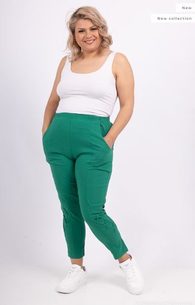 Picture of CURVY GIRL STRETCH ELASTICATED WAIST THREE QUARTER CAPRI